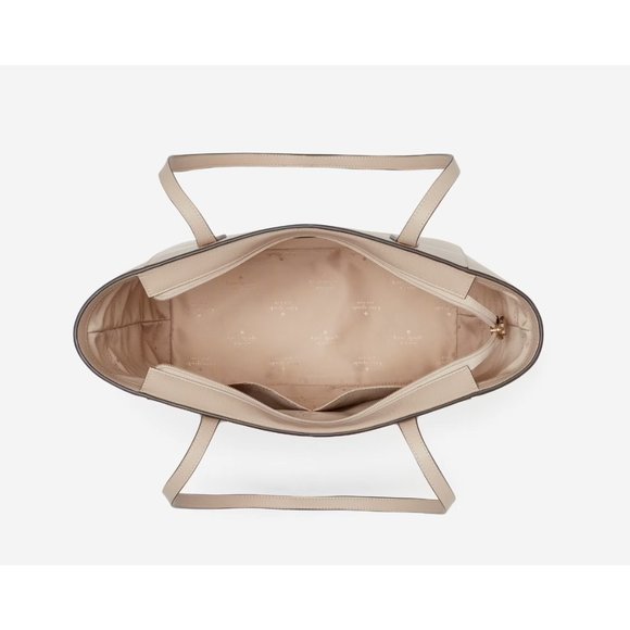 New Kate Dana Saffiano Tote Warm Beige - Picture 4 of 5